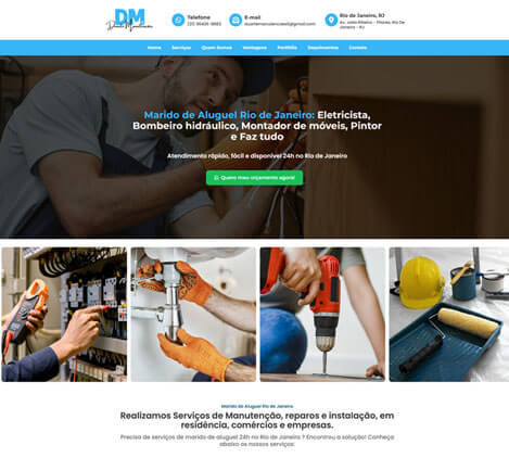 Criação de site de marido de aluguel Duarte Manutenções - Criado por ChrisWeb