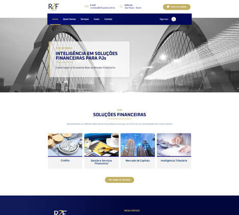 Criação de site para empresa de consultoria financeira - Criado por ChrisWeb