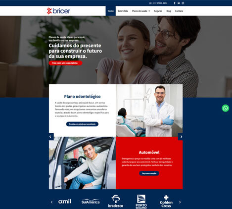 Criação de site para empresa de plano de saúde - Criado por ChrisWeb